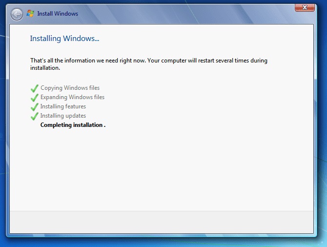 Windows 7 Complete Installation