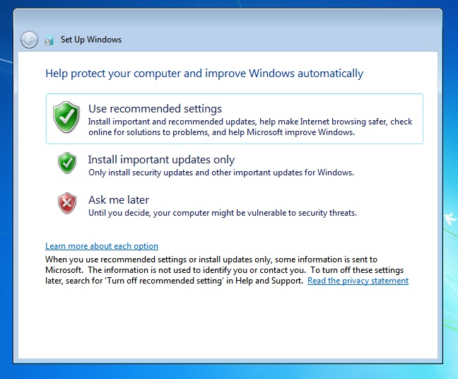 Windows 7 Recommended