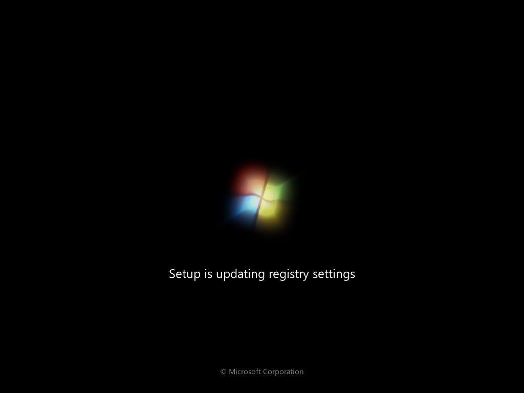 Windows 7 restart and updating registry settings