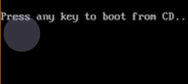 press any key to boot from CD