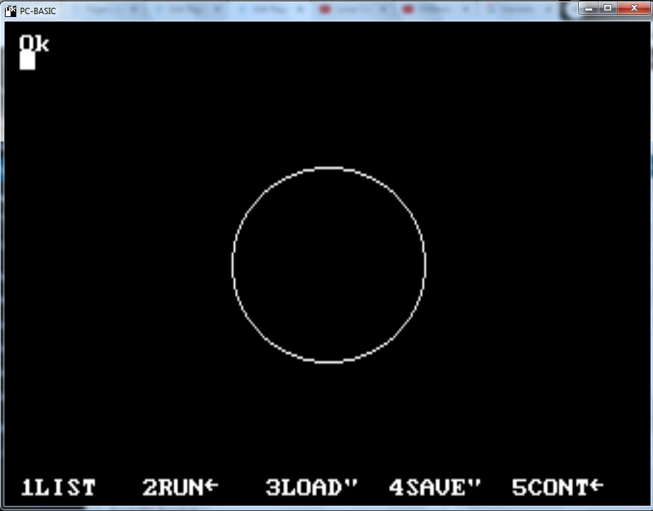 CIRCLE IN GW-BASIC