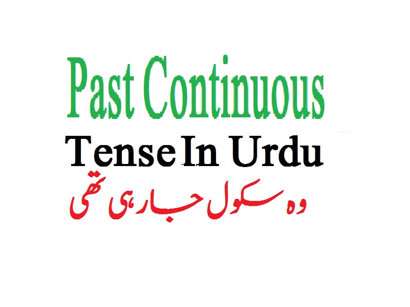 Past Continuous Tense In Urdu