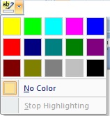 Text Highlight Color Options