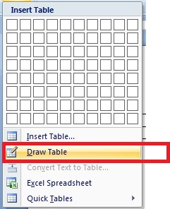 draw table