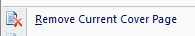 remove current cover page