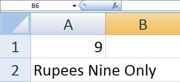 convert numbers into words in excel