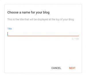 choose the name for your blog